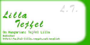 lilla tejfel business card